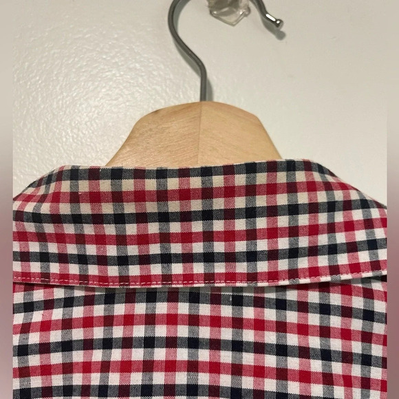 H&M Men’s Slim Fit Long Sleeve Red & Black Checkered Shirt - Medium - Picture 6 of 9